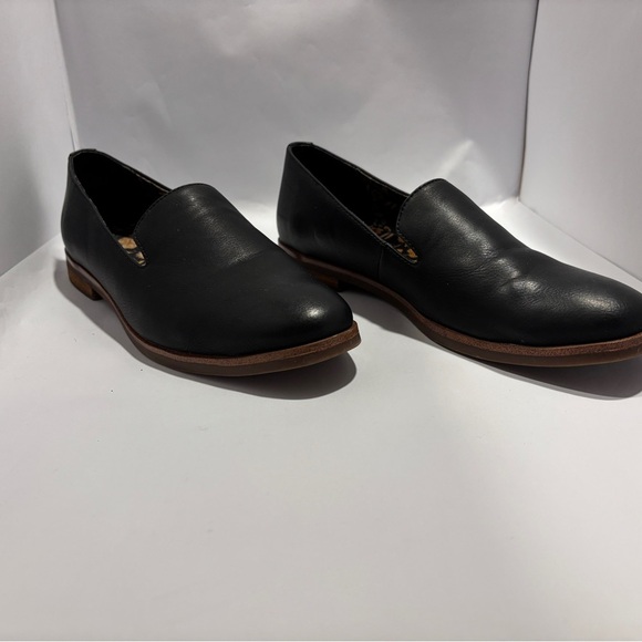 Black Leather Women's Loafers - Picture 3 of 6